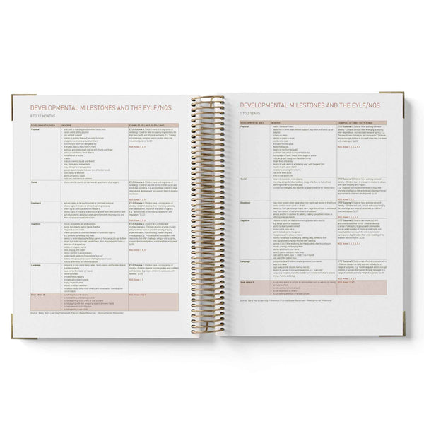 Open book showing pages with text on a white background