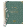 Green notebook with floral pattern and '2027' text on a white background