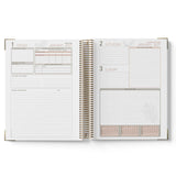 Open 2027 Children's Centre Diary showing a weekly layout with dates and notes on a white background