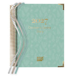 Aqua 2027 Children's Centre Diary planner with gold text on a white background