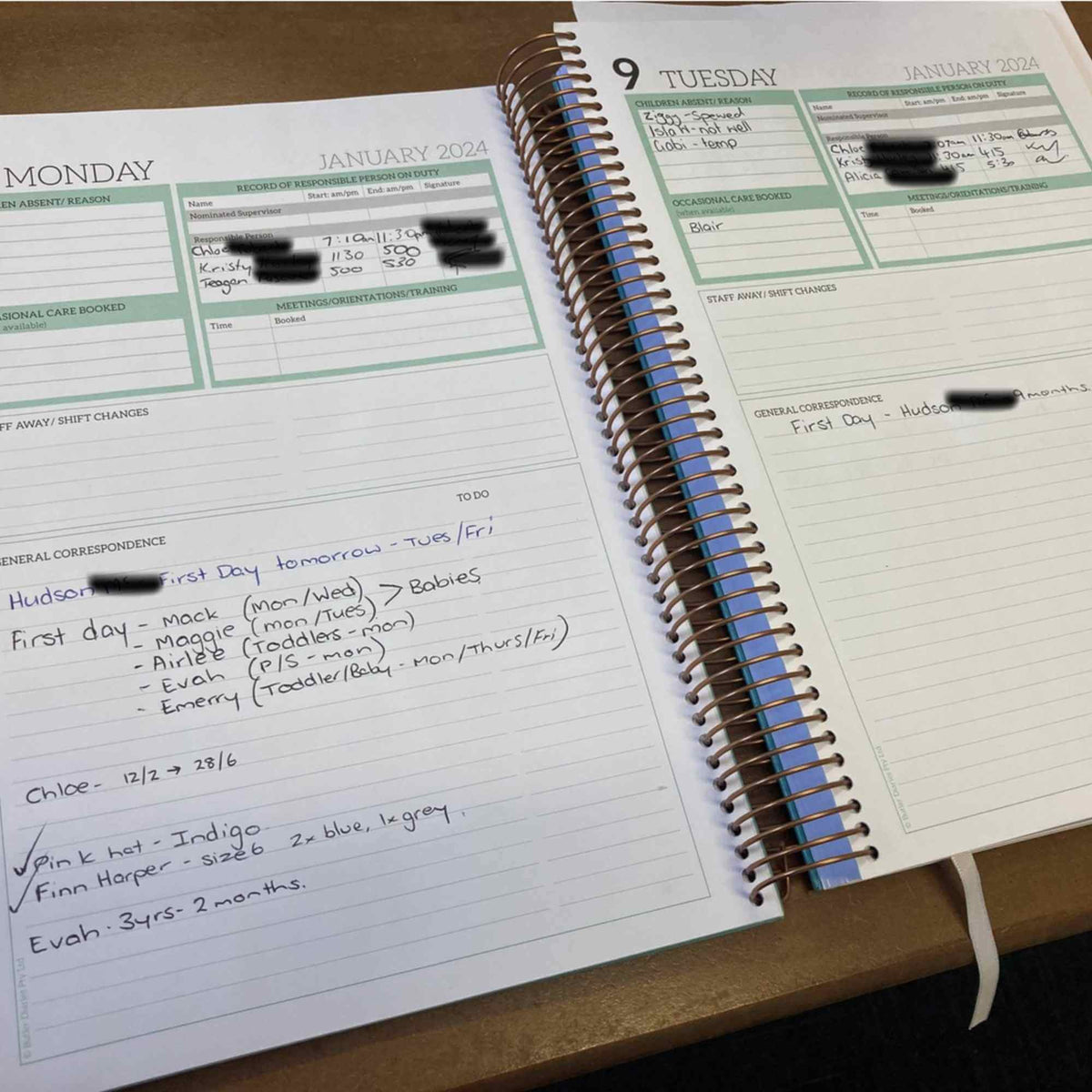 2026 Children's Centre Diary - Hard Cover Spiral Bound