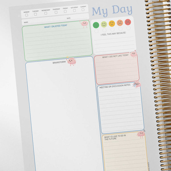 My Day pages for children to reflect and share their thoughts and feelings