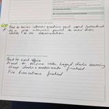 Customer example showing professional leadership goals on weekend reflection page