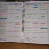 Programming spread showing simple links to frameworks using highlighters