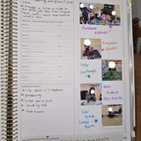 Reflection spread in the programming and reflection diary showing photo evidence