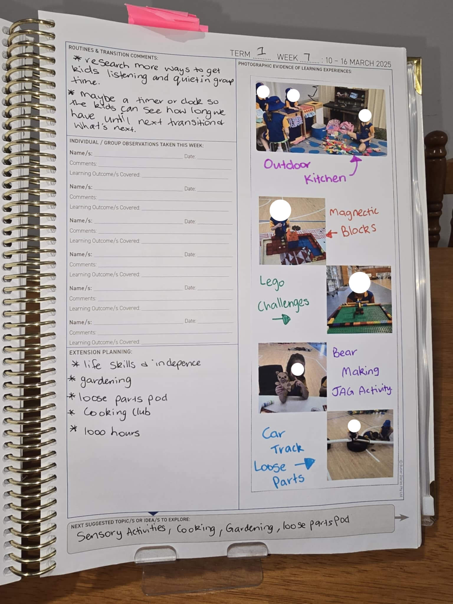 2026 Weekly program | Critical Reflection Journal | Child Educator ...
