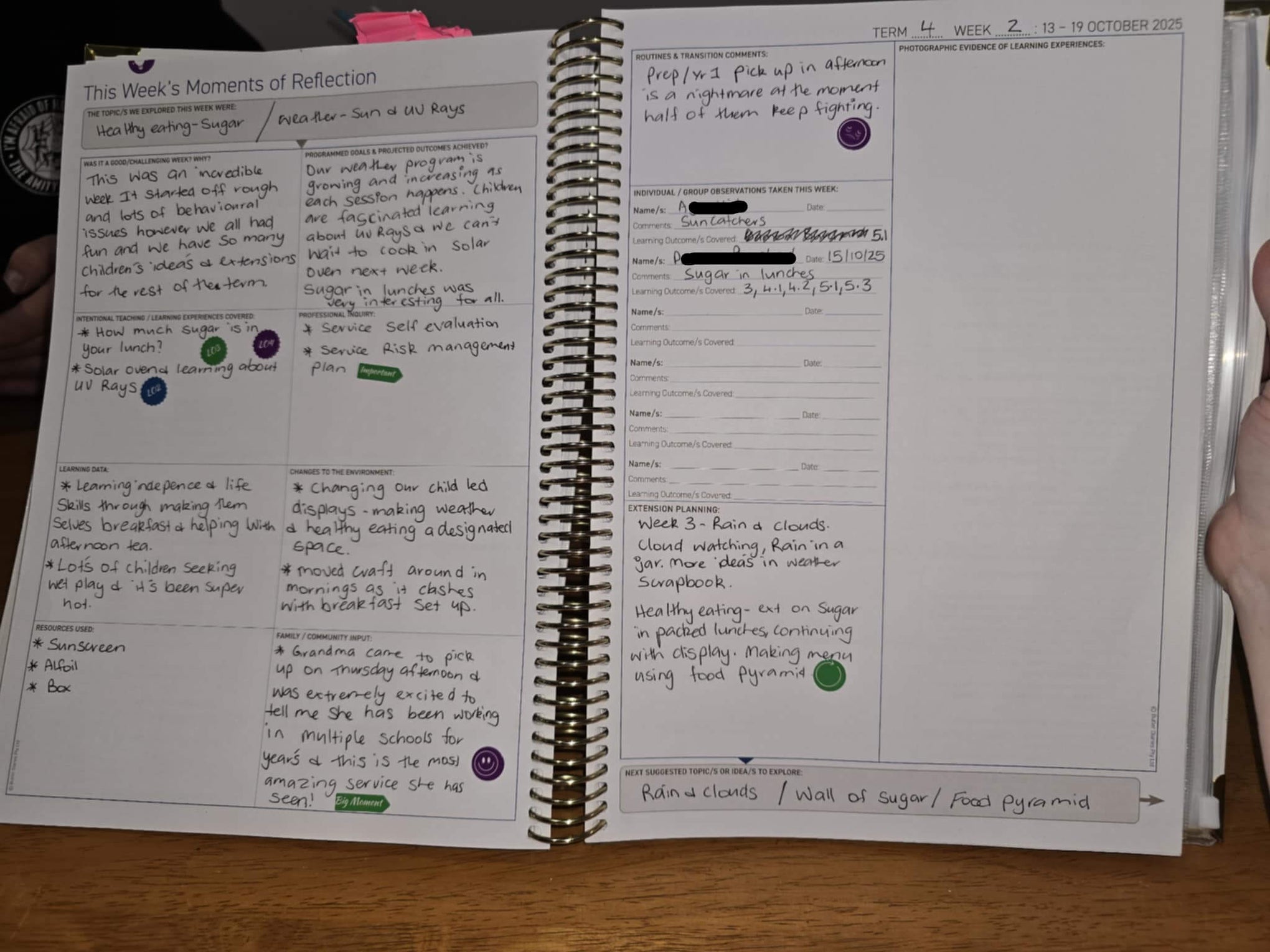 2026 OSHC Weekly Programming & Reflection Diary | Butler Diaries