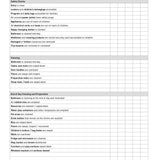 Daily Cleaning and Safety Log for LDC with checkboxes and columns for dates and tasks.