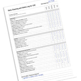 Daily Cleaning and Safety Log for LDC on a white background