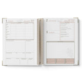 Open ECEC Cook Diary showing a weekly layout with dates and notes on a white background