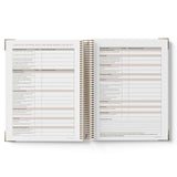 Open spiral-bound ECEC Cook Diary with checklists on a white background