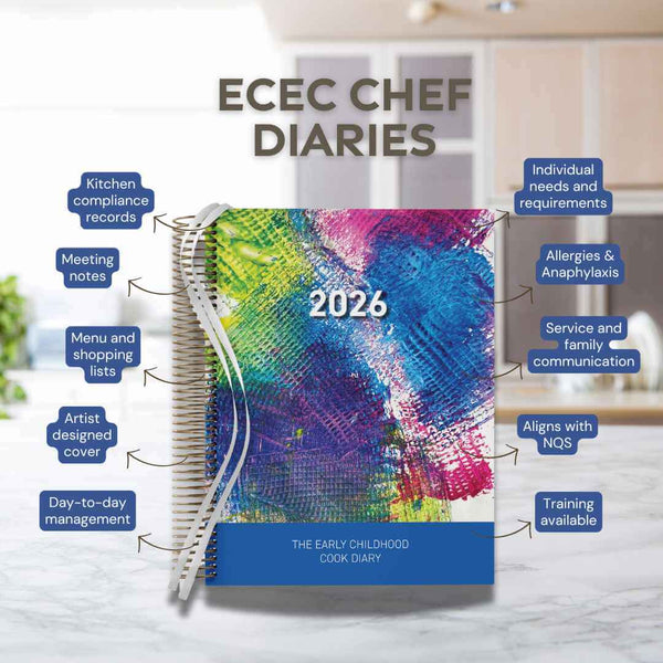 2026 Early Childhood Cook's Diary - Hard Cover Spiral Bound