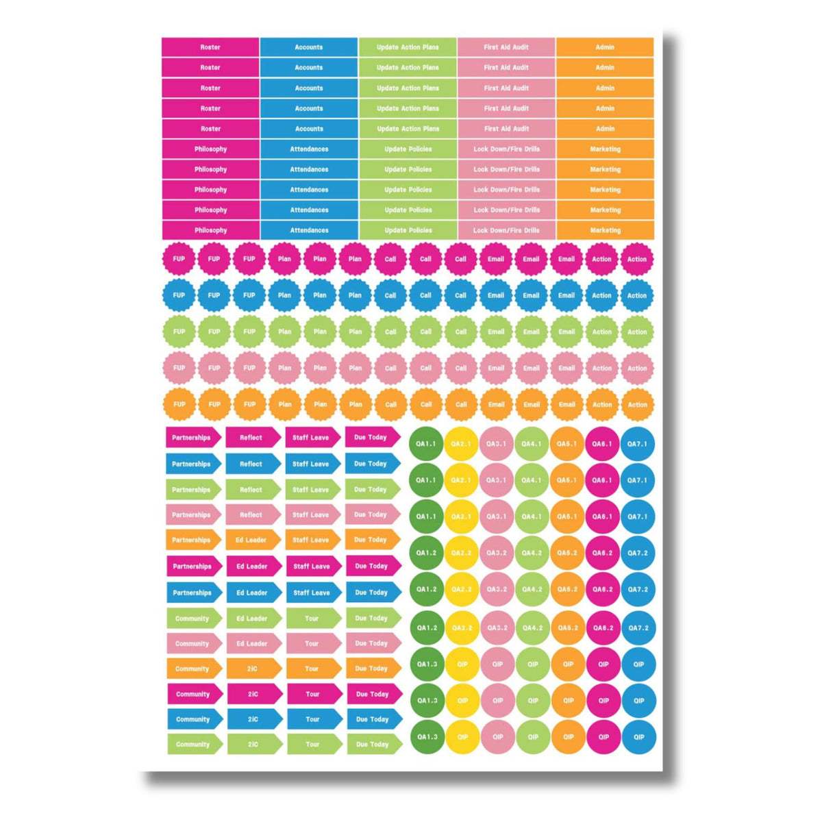 Diary Planning Stickers in the EYLF and MTOP Framework and Diary Stickers for ECEC Diaries