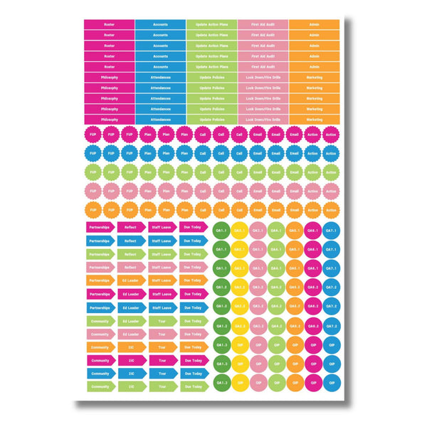 Diary Planning Stickers in the EYLF and MTOP Framework and Diary Stickers for ECEC Diaries