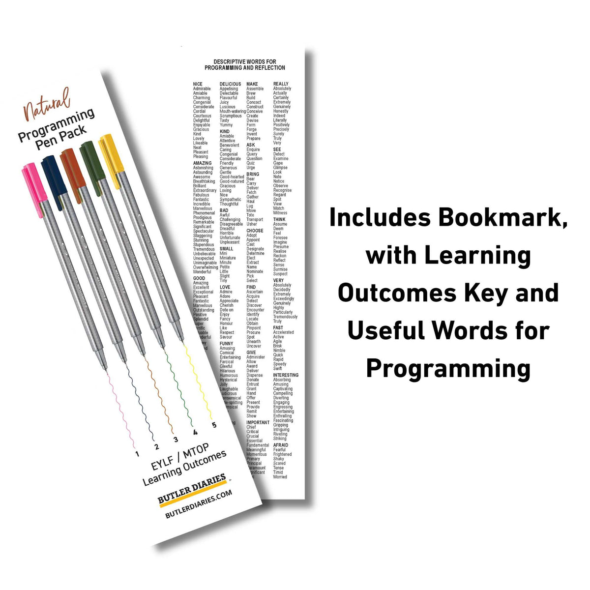Programming Pen Pack. Set of 5 Fineliners