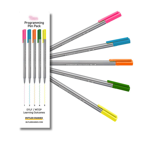 Programming Pen Pack. Set of 5 Fineliners