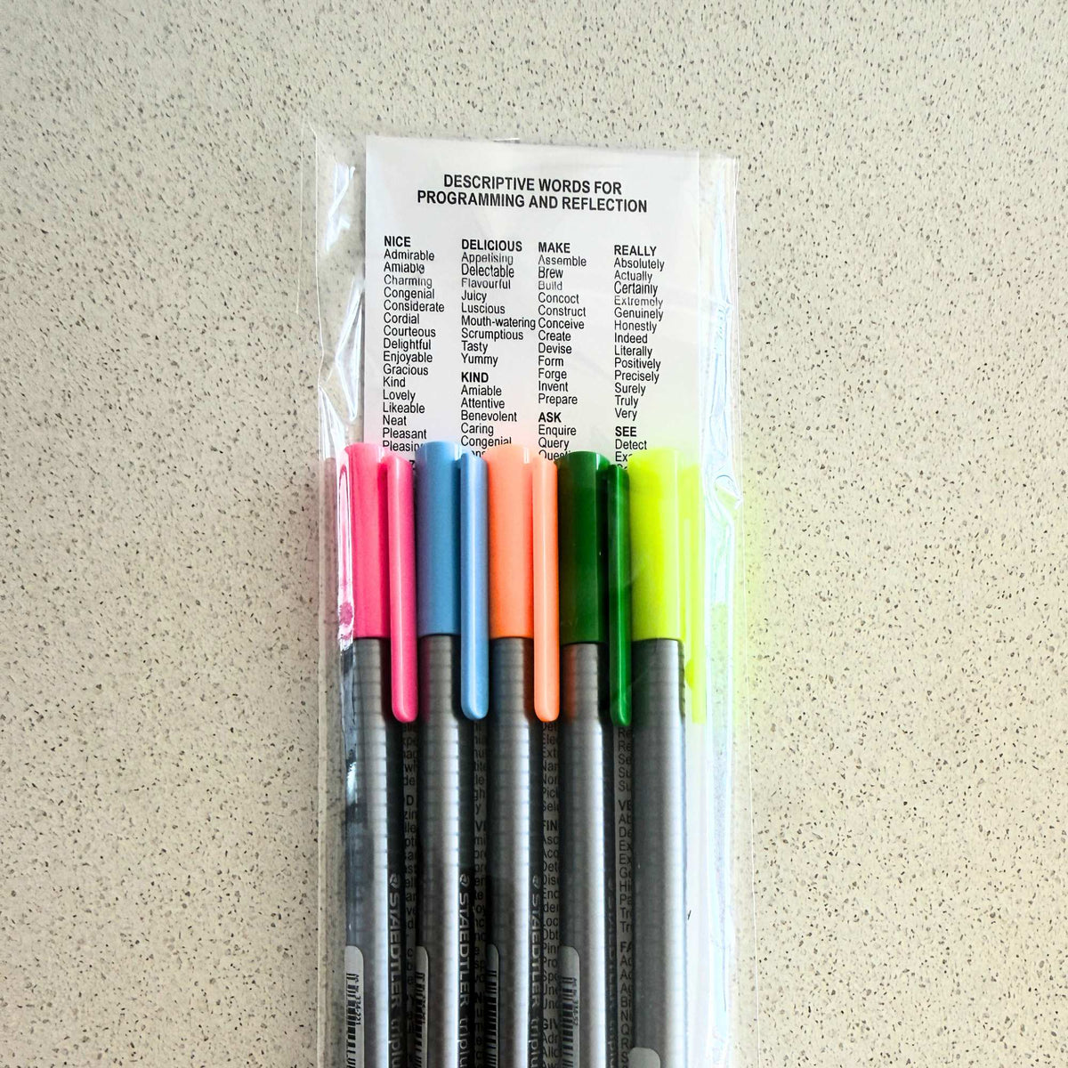 Programming Pen Pack. Set of 5 Fineliners