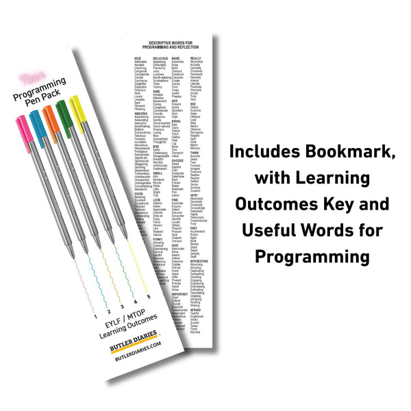 Programming Pen Pack. Set of 5 Fineliners