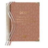 2024 family day planner with floral design on a white background