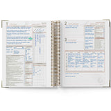 Open FDC diary planner showing a weekly schedule with dates and tasks on a white background