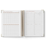 Open 2027 Family Day Care Checklist Diary with weekly timetable and term planning overview on white background