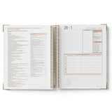 Open 2027 Family Day Care Checklist Diary showing a daily schedule and notes section on a white background