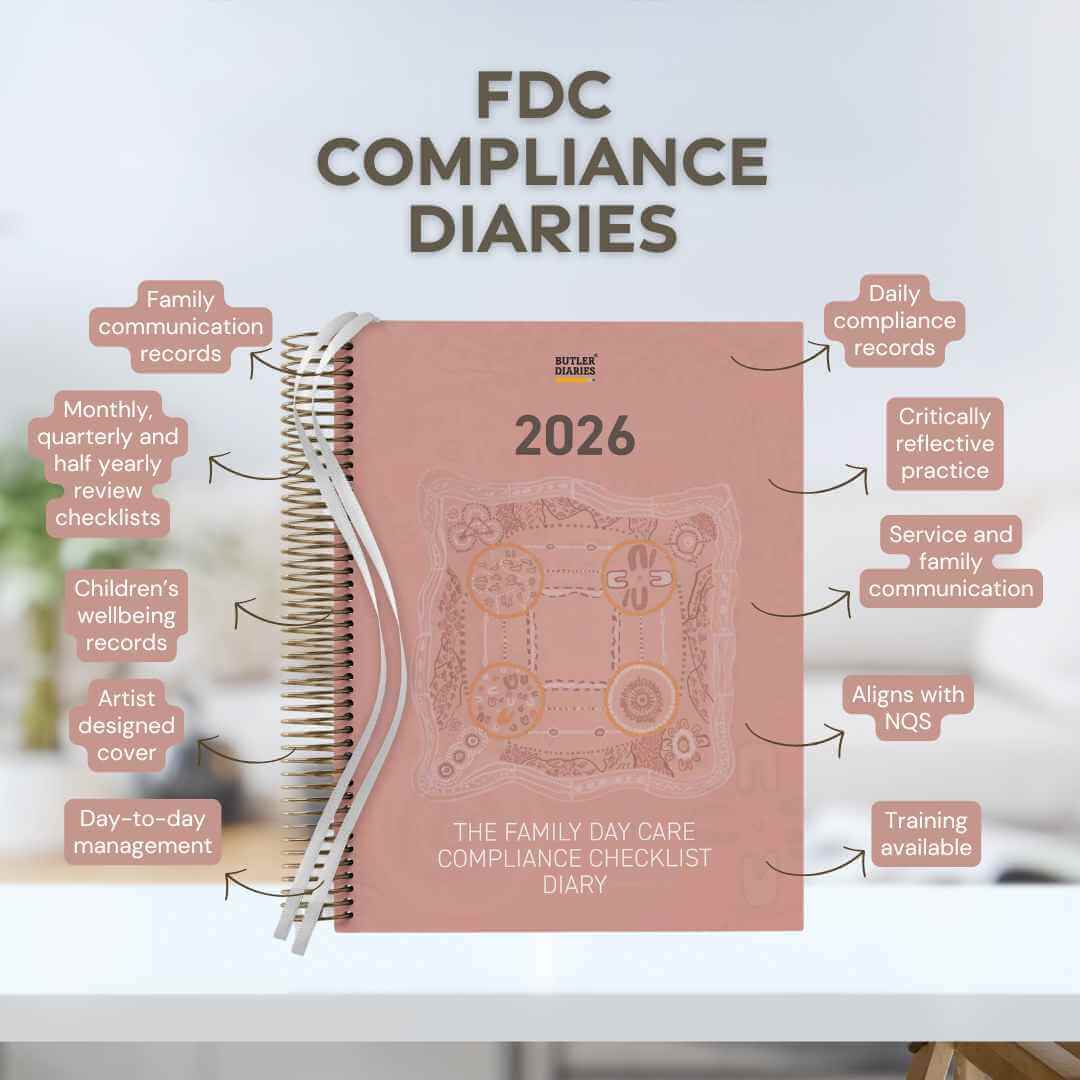 2026 Family Day Care Compliance Diary - Hard Cover Spiral Bound
