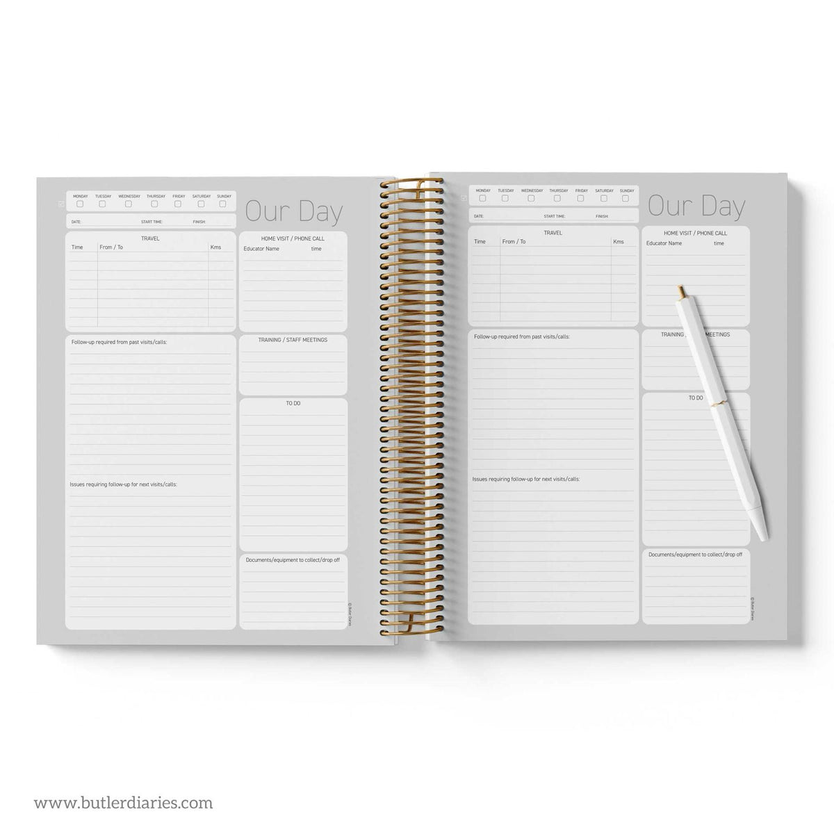 Family Day Care Co-ordinator Diary