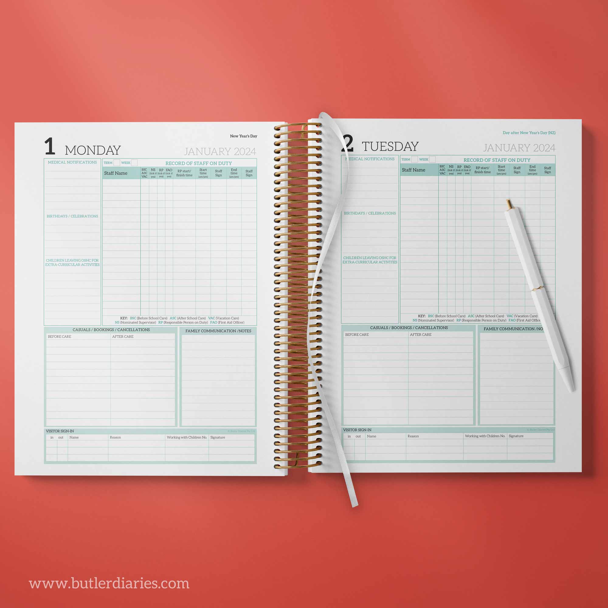 2024 Diaries for out of school hours | OSHC Butler Diary – Butler Diaries