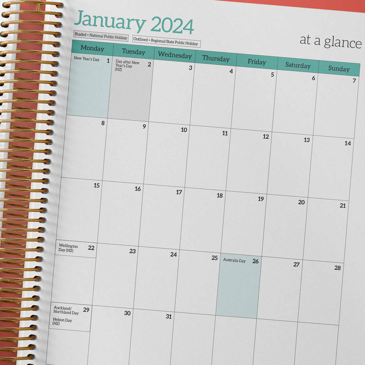 2024 OSHC Diary - Hard Cover Spiral Bound