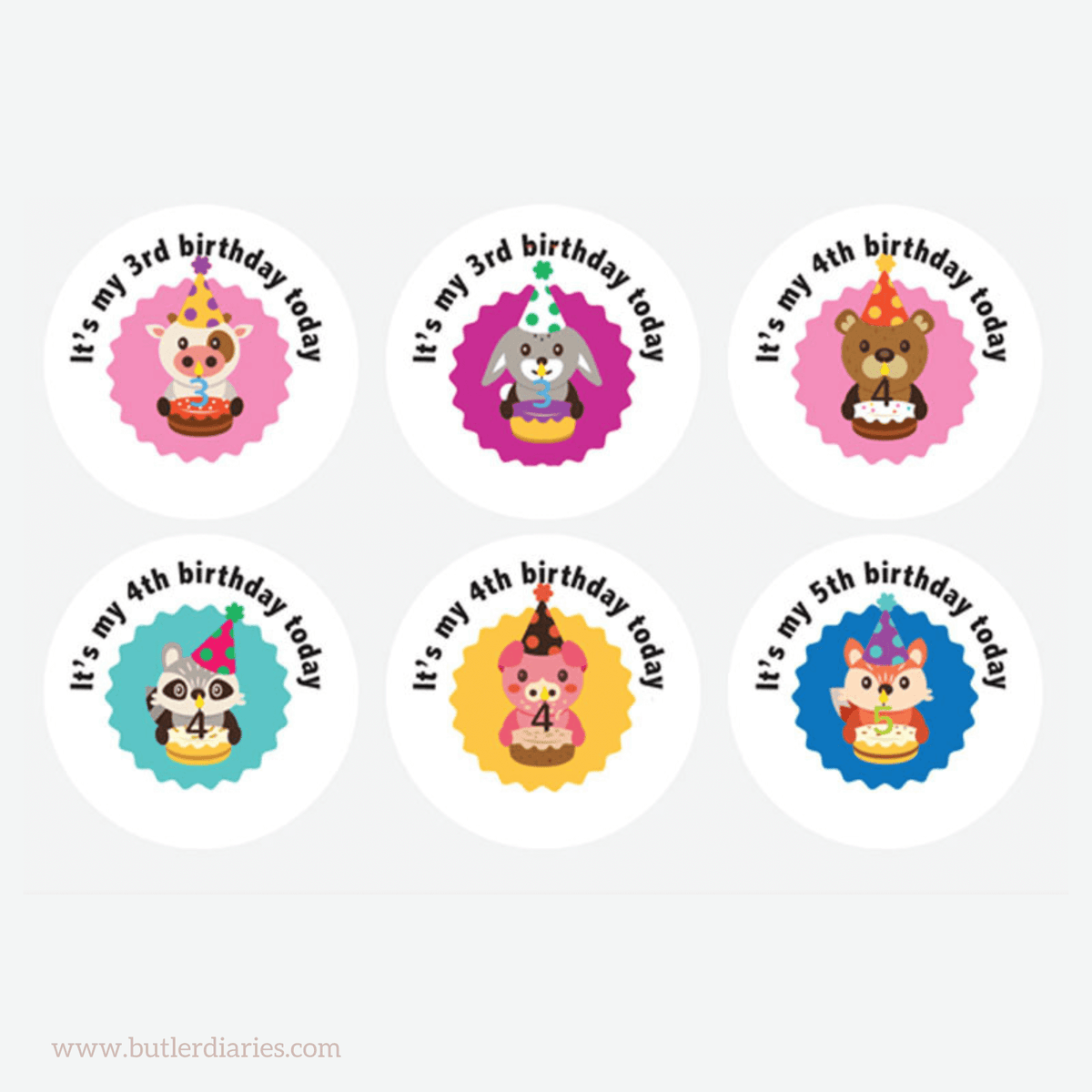 Positive Outcomes Stickers (Birthdays 6) - Butler Diaries