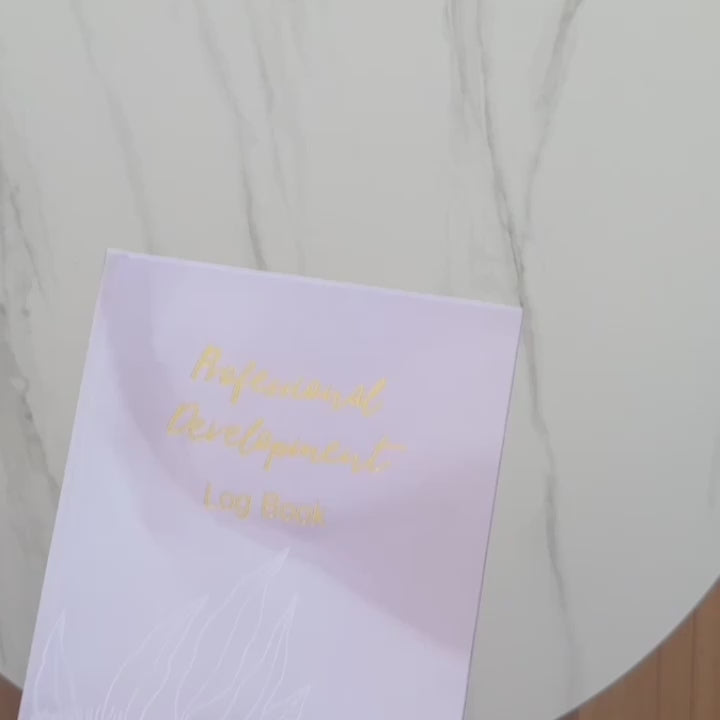 Professional development log book flick through video