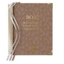 Brown QLD Kindy Programming Diary with gold text and floral pattern on a white background