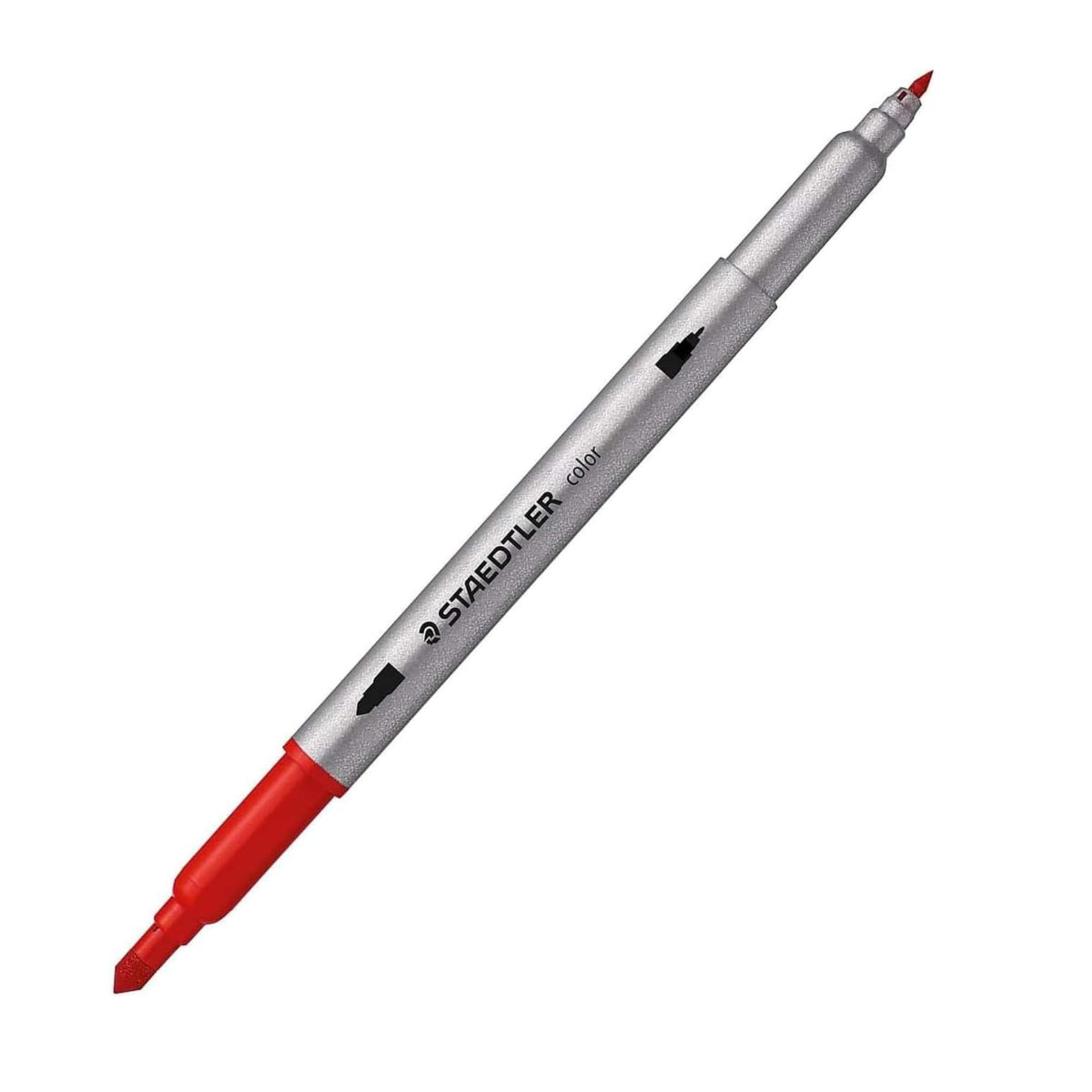 Red Staedtler marker pen on a white background