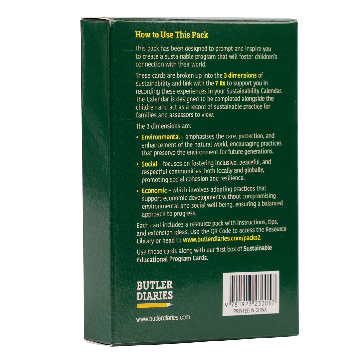 How to use the Sustainable Educational Program Cards Deck 2: 3 Dimensions of Sustainability