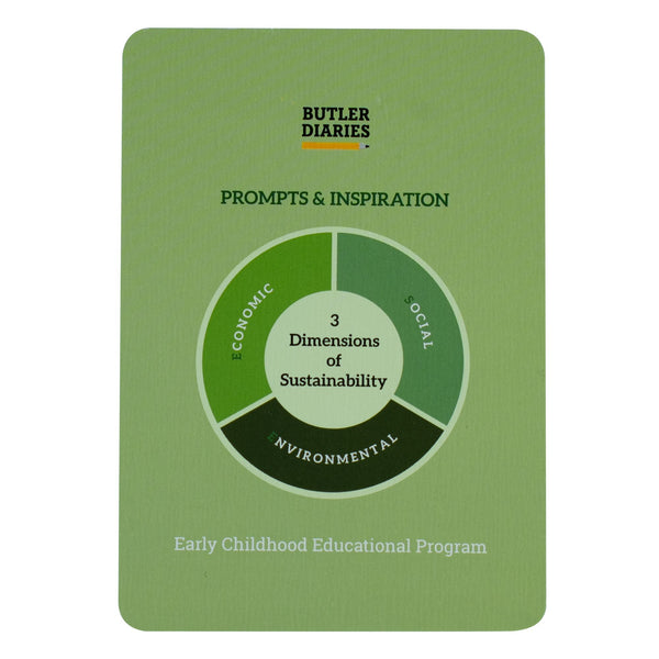 The Sustainable Educational Program Cards Deck 2: 3 Dimensions of Sustainability is full of prompts and inspiration for the 3 dimensions of sustainability
