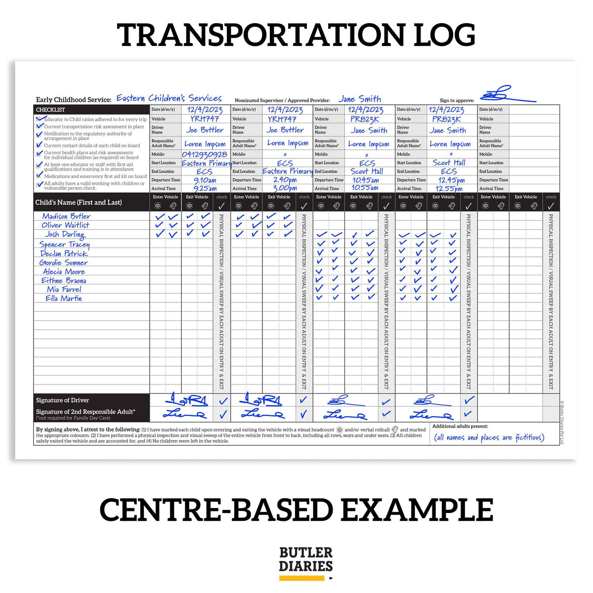 Transportation Log Book New Regs