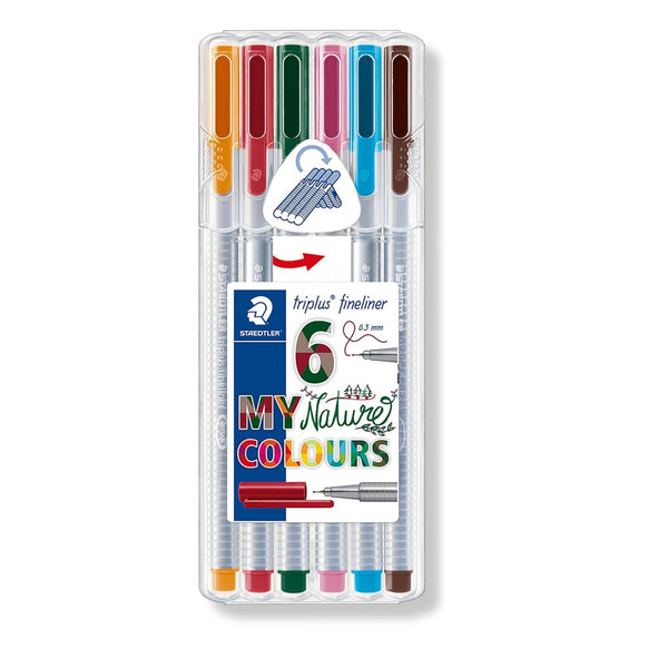 Staedtler Triplus Fineliner - set of 6 'Nature'