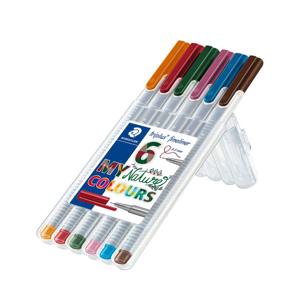 Staedtler Triplus Fineliner - set of 6 'Nature'