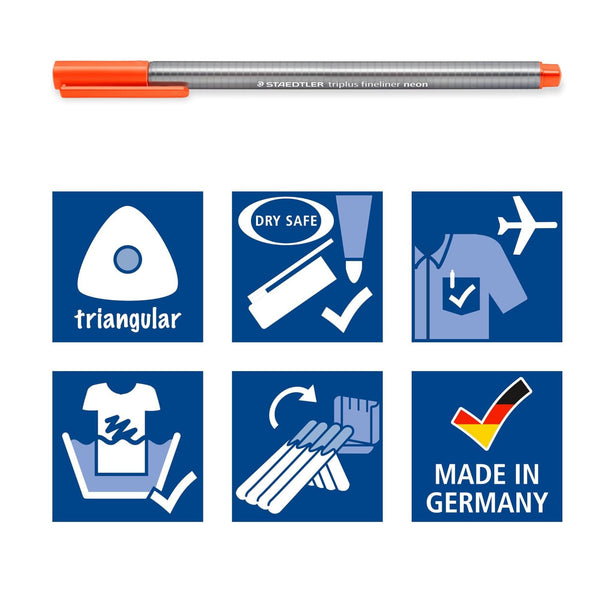 Staedtler Triplus Fineliner - set of 6 'Neon'