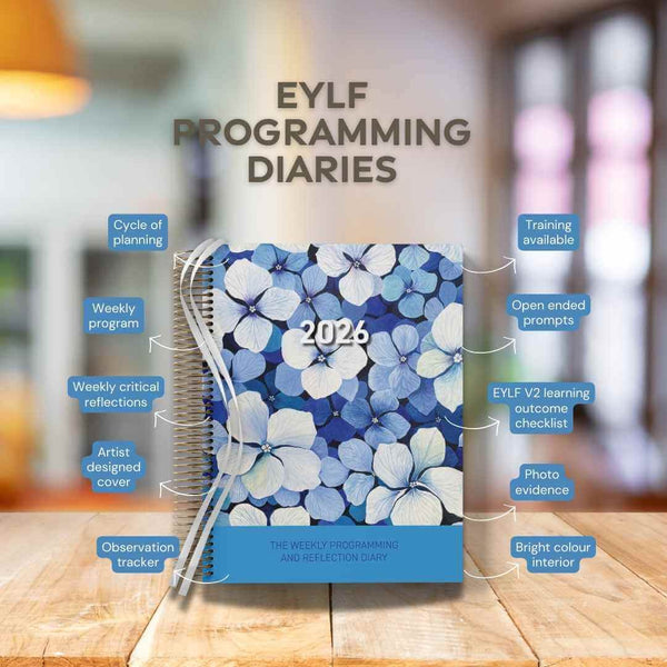 2026 Weekly Programming and Reflection Child Educator Diary - Hard Cover Spiral Bound