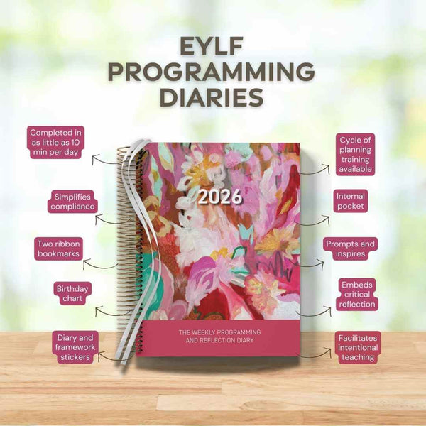 2026 Weekly Programming and Reflection Child Educator Diary - Hard Cover Spiral Bound