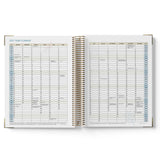 Open 2027 ECEC Programming Diary with monthly calendar layout on a white background