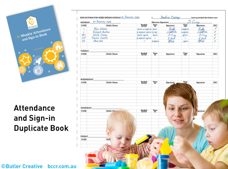 A: FDC Weekly Attendance and Sign-In Duplicate Book - Butler Diaries