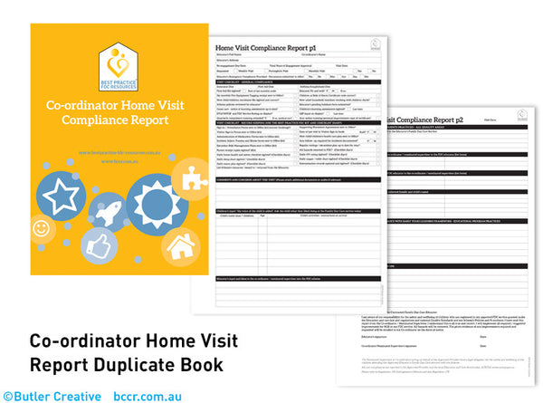 H: FDC Co-ordinator Home Visit Duplicate Book - Butler Diaries