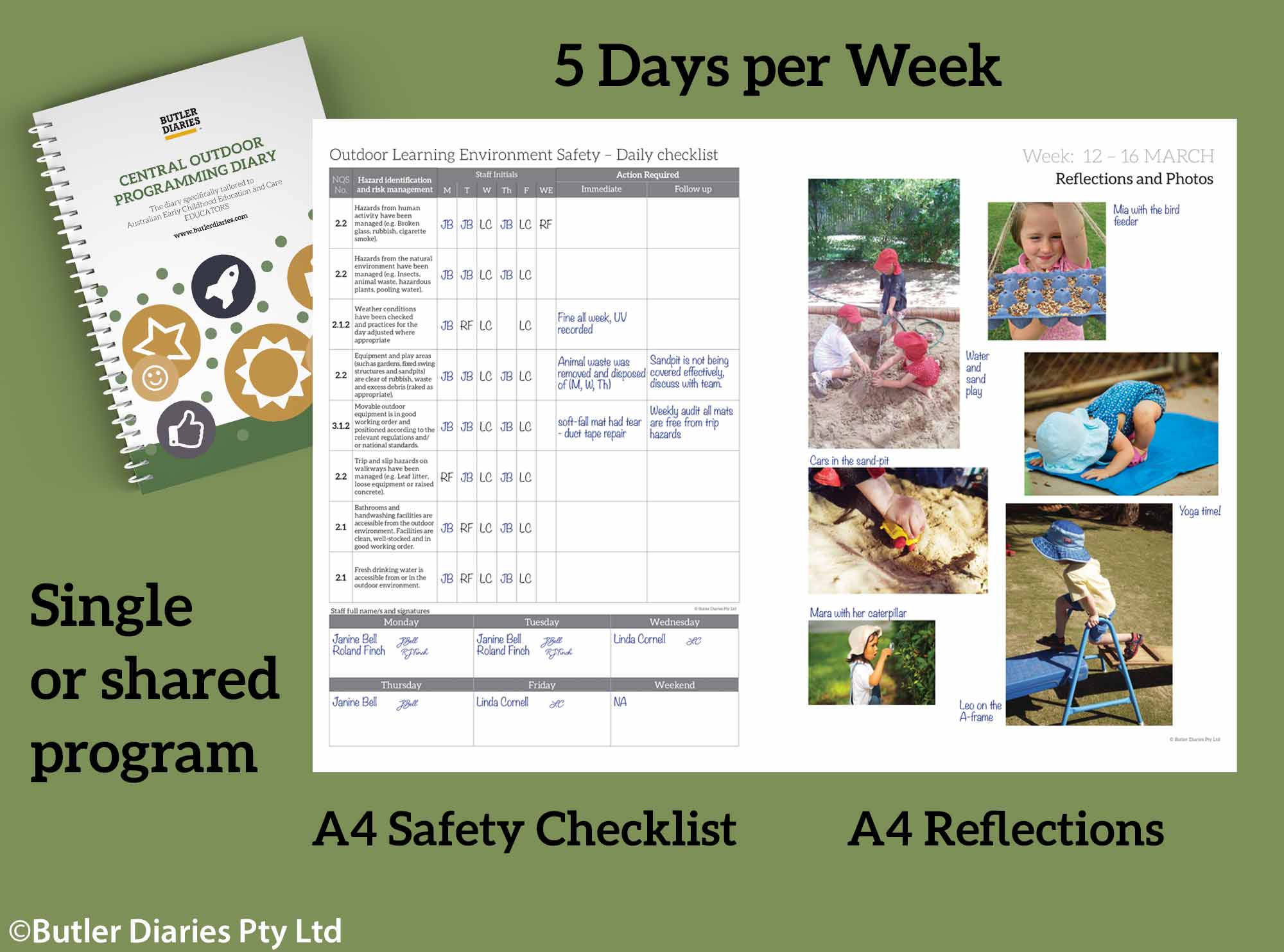 2024 Outdoor programming diary | EYLF diary | Outdoor Educator Diary ...