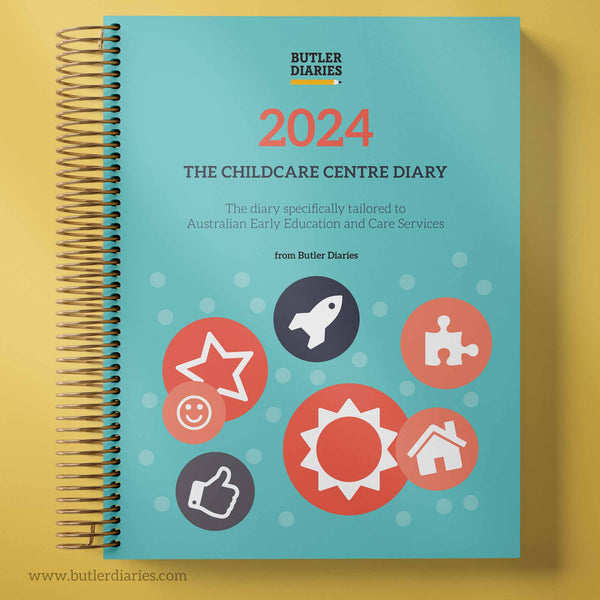 2024 Childcare Centre Diary - Hard Cover Spiral Bound